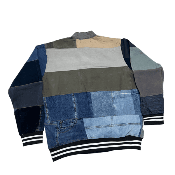 Varsity Jacket with denim waist band collar - Image 4