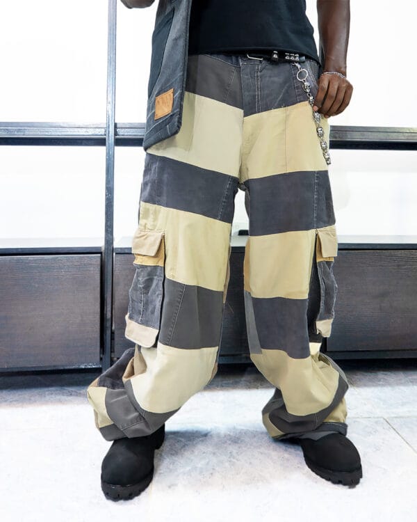 Blocked Utility Cargo Trousers