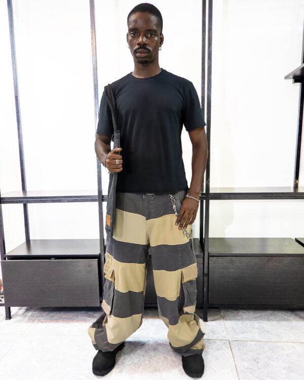 Blocked Utility Cargo Trousers - Image 2
