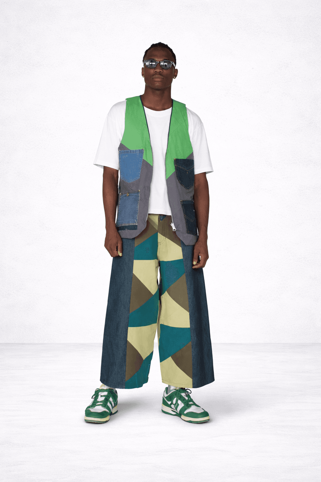 GeoPatch Wide-Leg Jorts - Image 2