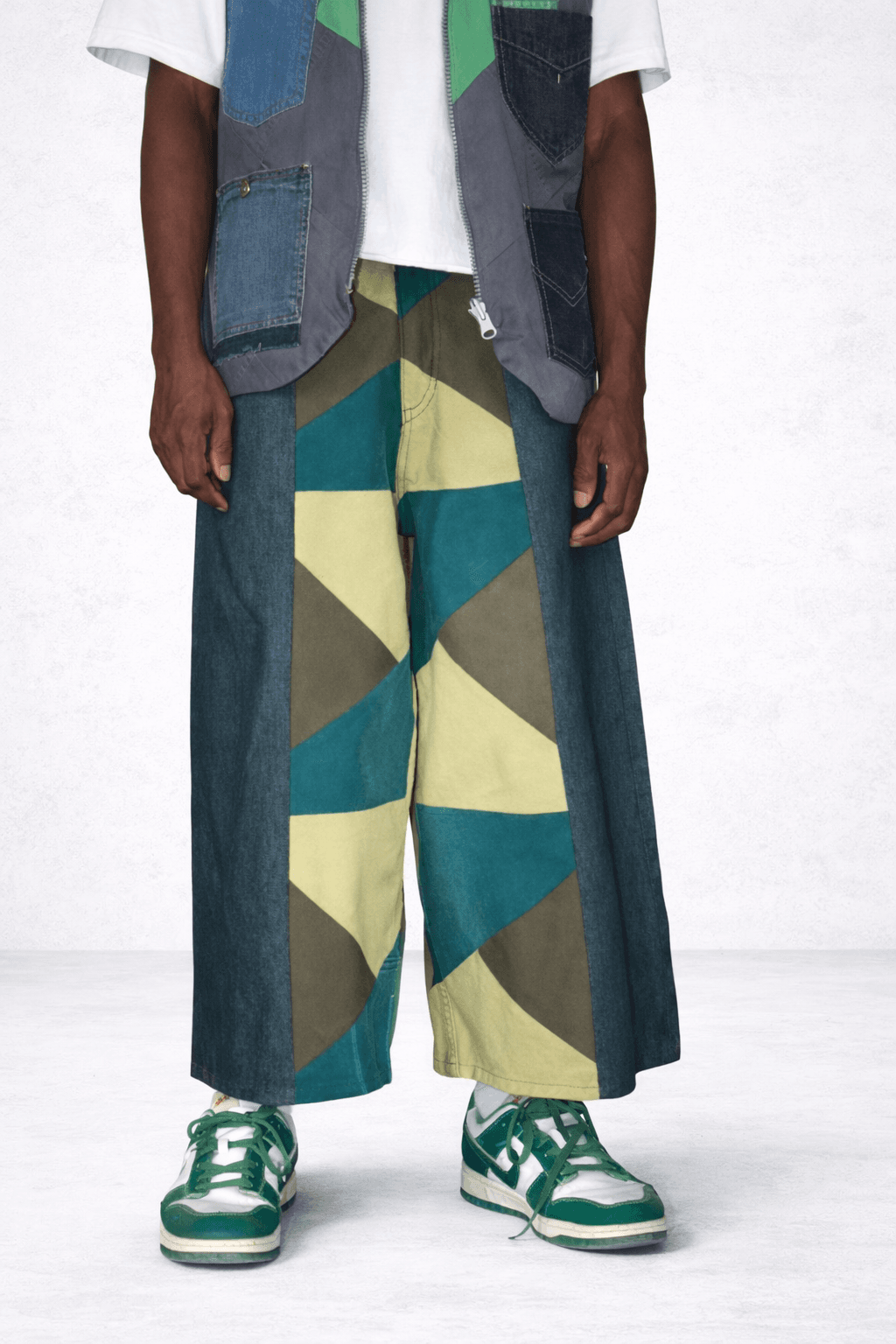 GeoPatch Wide-Leg Jorts